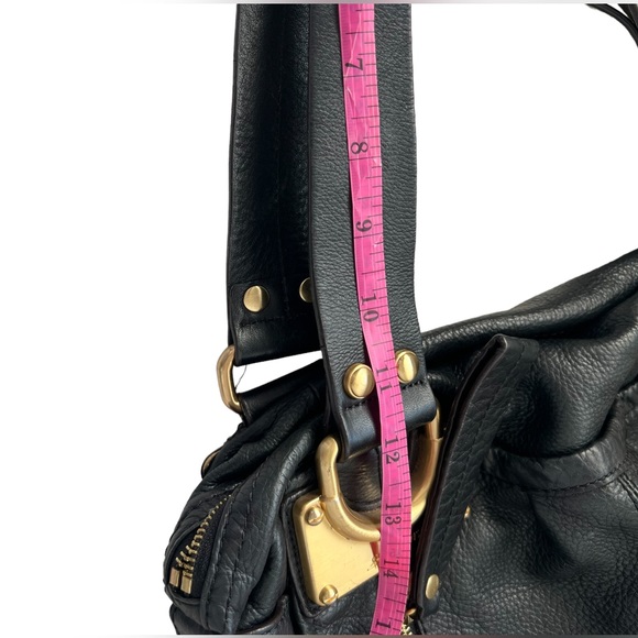 B. Makowsky Black Genuine Leather Bag with Gold Hardware. - Picture 12 of 14
